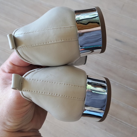 Franco Sarto Vianna Slip On Crom Heel Pointy Toe Boone Leather Dress Short Heels - Picture 5 of 14